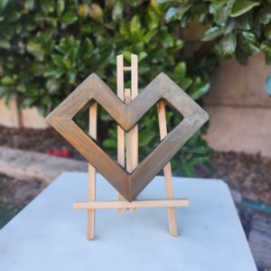 Corazón de Madera Recto 34x27 cm.