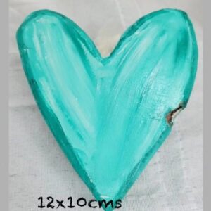 Corazón de madera Calipso 12x10 cms.